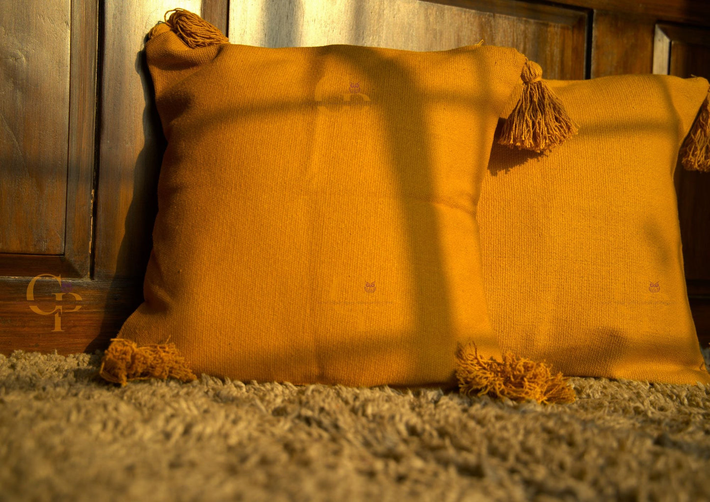 Mustard Solid Cushion Cover
