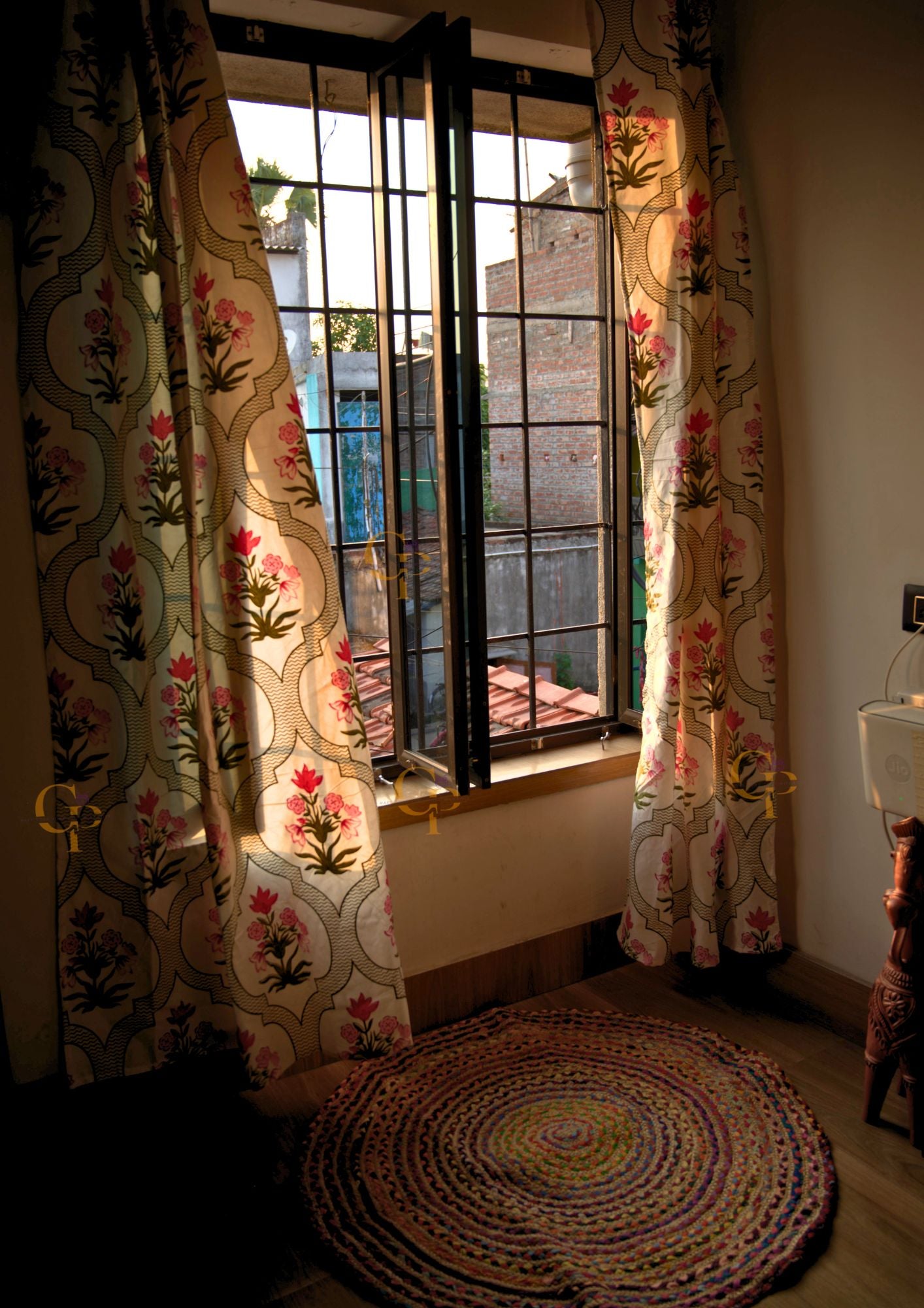 Floral Curtain Set of 2