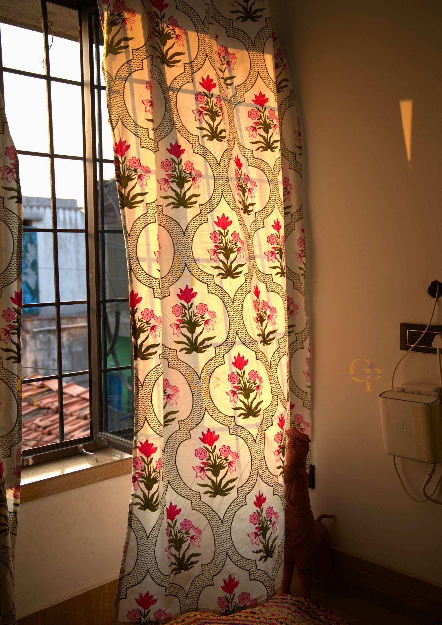Floral Curtain Set of 2